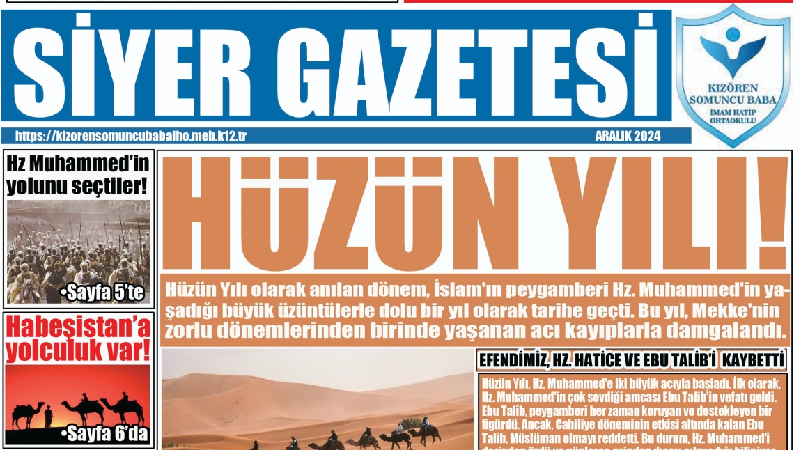 Okulumuz Öğrencileri Tarafından Hazırlanan Siyer Gazetesi Aralık Sayısı Yayında